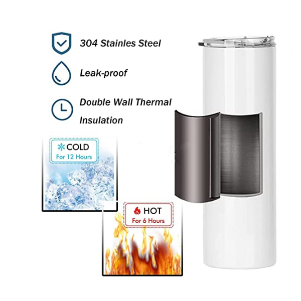30oz CASE (15/25 UNITS) Skinny sublimation tumbler blanks metal tumbler