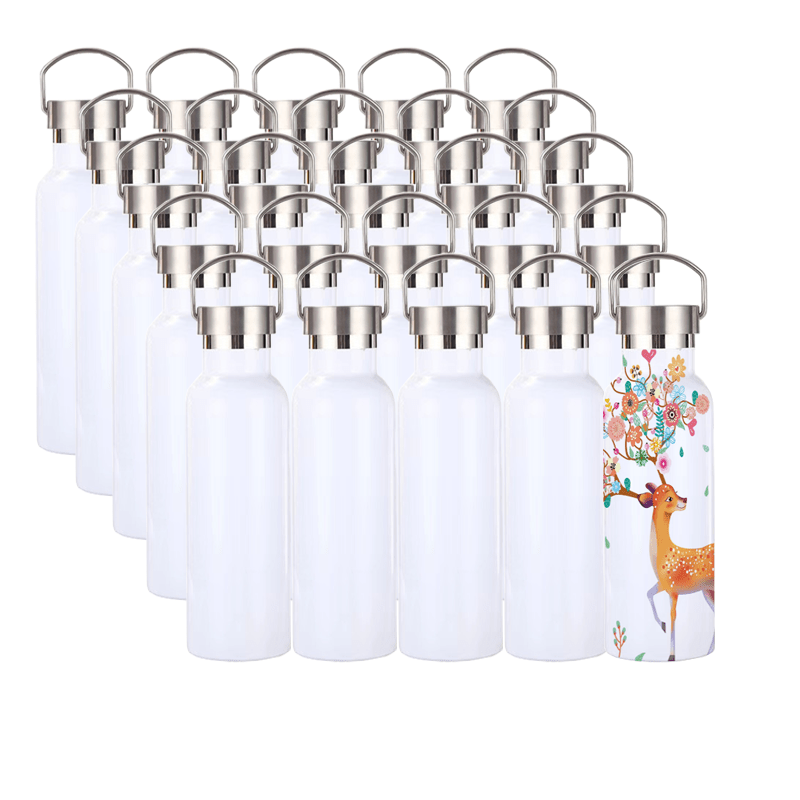 Fall von 25pcs Sublimation Edelstahl Wasserflasche 750ML Flasche