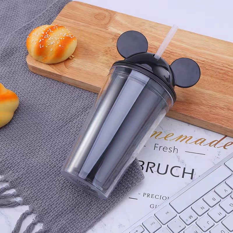 16oz CASE(48 UNITS) Mickey Ears Acrylic clear straw tumbler