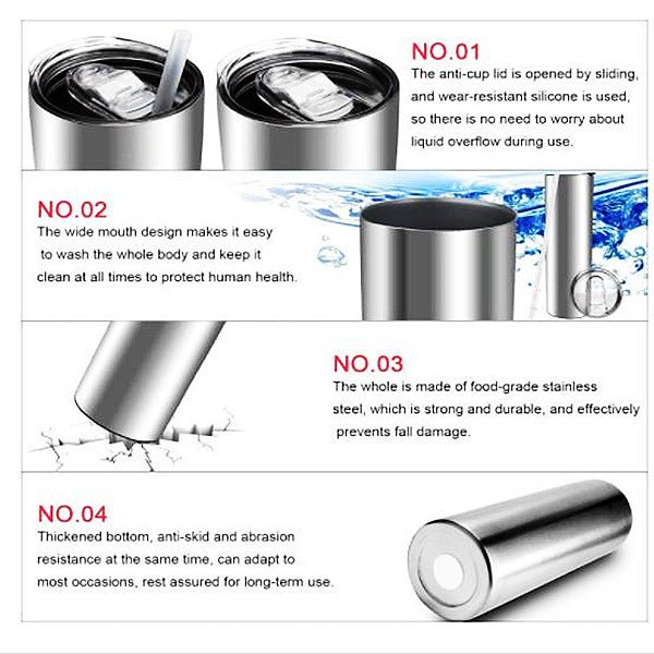 25pcs 590 Ml, Sublimation Tumbler Edelstahl, Schmal, Für Reisen, Glitter, Wasserflasche zum Handwerk,