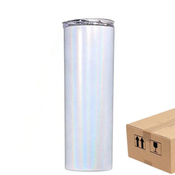25pcs 590 Ml, Sublimation Tumbler Edelstahl, Schmal, Für Reisen, Glitter, Wasserflasche zum Handwerk,