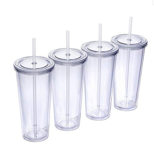 22oz  Plastic Tumbler Double Wall Acrylic  Insulated Cone Tumblers