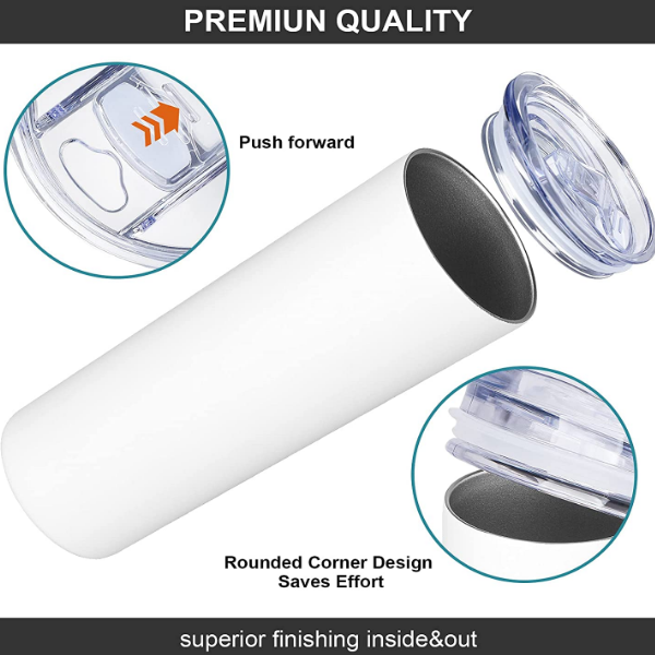 30oz CASE (15/25 UNITS) Skinny sublimation tumbler blanks metal tumbler