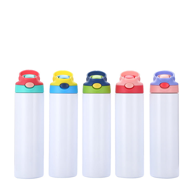 25 Stück 12oz/20oz Kind Sublimation Becher, leer, isoliert, niedlich, Schnabel Becher, Edelstahl Wasserflasche Sublimation Tumbler