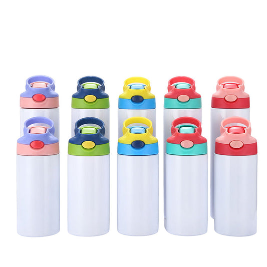25 Stück 12oz/20oz Kind Sublimation Becher, leer, isoliert, niedlich, Schnabel Becher, Edelstahl Wasserflasche Sublimation Tumbler
