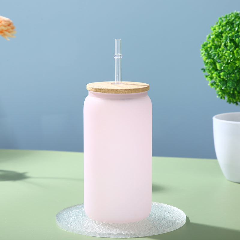 16oz CASE (32UNITS) Gradient Tumbler Single Layer Heat Resistant Borosilicate Cold Color Tumbler