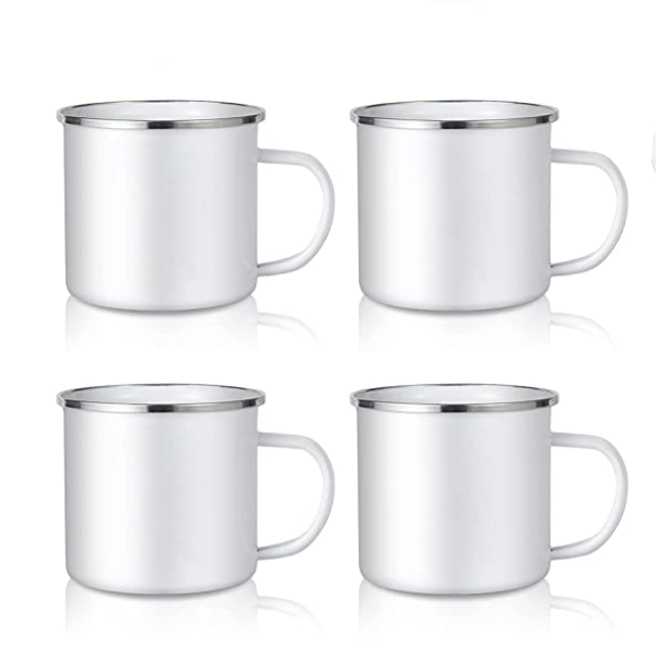 Fall von 24pk 12oz Emaille Becher für Sublimation Tumbler Blank mit Griff