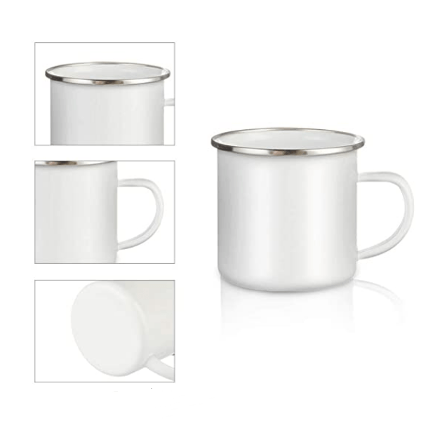 Fall von 24pk 12oz Emaille Becher für Sublimation Tumbler Blank mit Griff