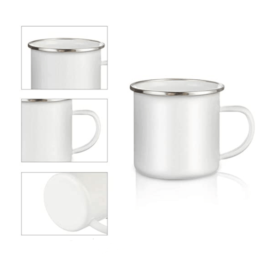 Fall von 24pk 12oz Emaille Becher für Sublimation Tumbler Blank mit Griff