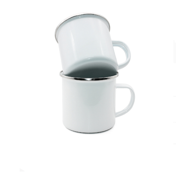 Fall von 24pk 12oz Emaille Becher für Sublimation Tumbler Blank mit Griff