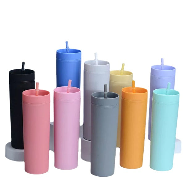 16oz (30.UNITS) Skinny Matte Pastell Colored Acryl Tumblers