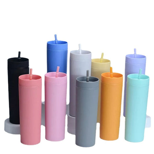 16oz (30.UNITS) Skinny Matte Pastell Colored Acryl Tumblers